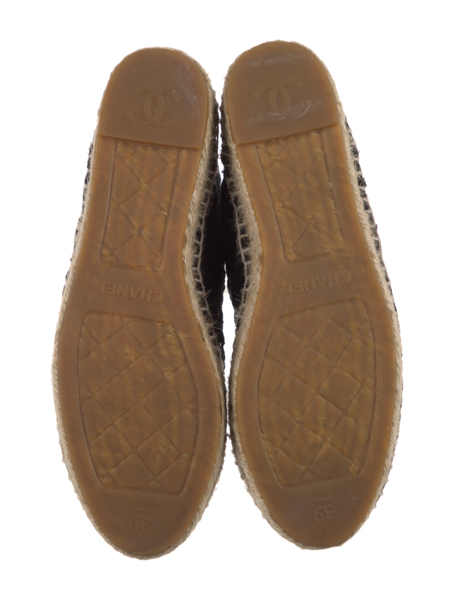 Chanel Interlocking CC Logo Lace Espadrilles